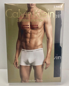 BOKSERKI MESKIE Calvin Klein 2PK LOW RISE TRUN CZARNE